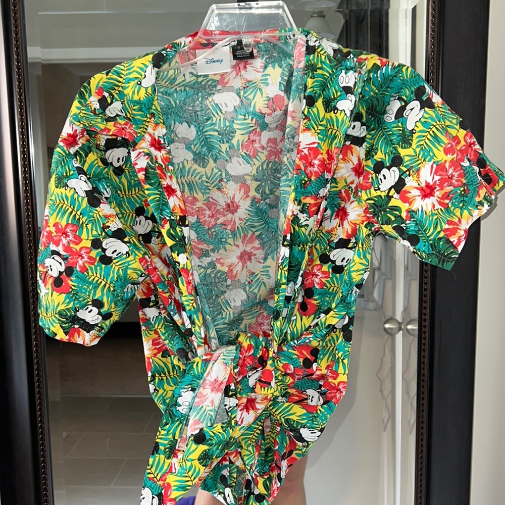 Vintage Hawaiian Mickey button up polo